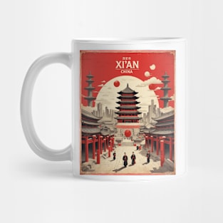 Xian China Vintage Poster Tourism Mug